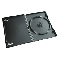 Single Black DVD Case Premium – 14mm Spine